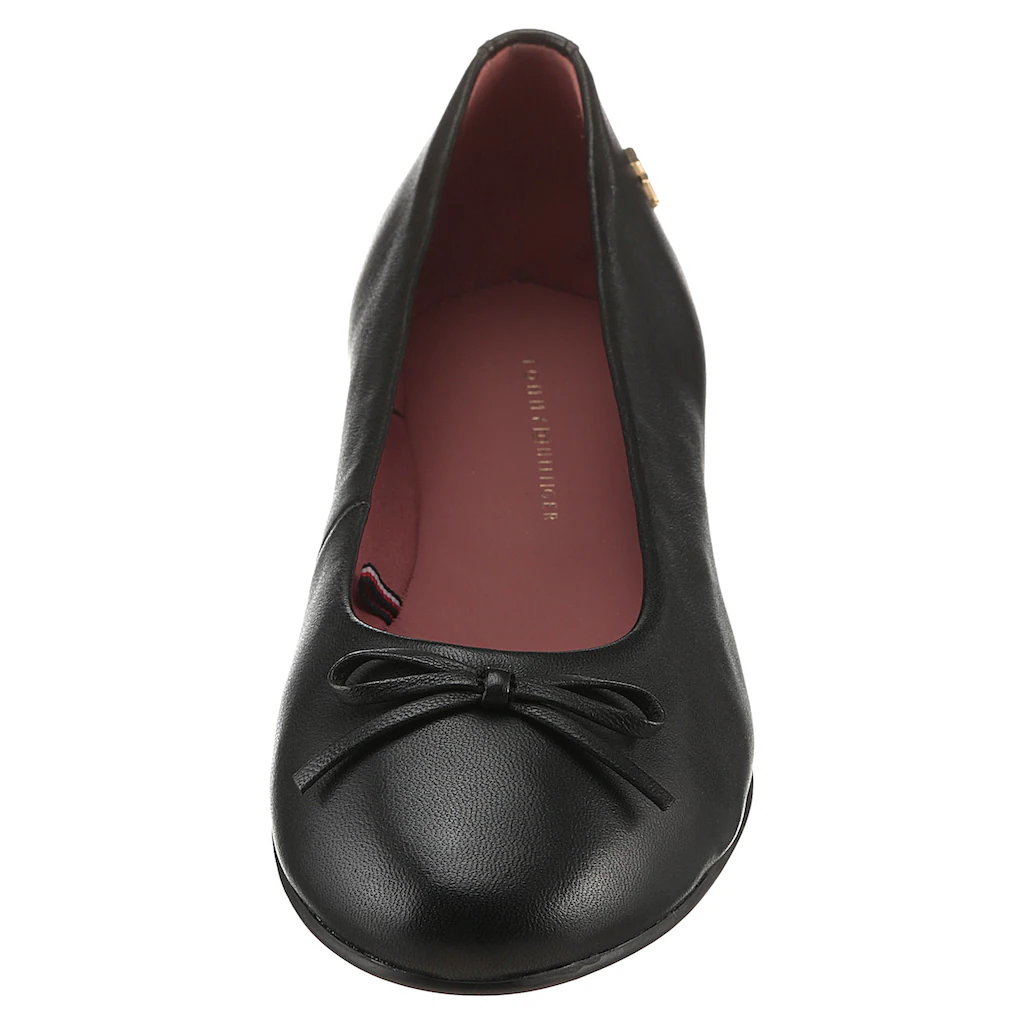 Tommy Hilfiger Ballerina »BALLERINA LEATHER FLAT BOW« Slipper Schlupfschuh Businessschuh Mit Zierschleife Kaufen