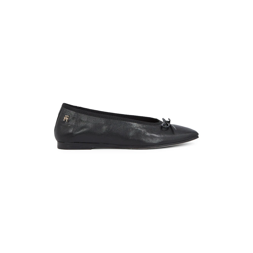 Tommy Hilfiger Ballerina »SOFT LEATHER BALLERINA BOW« Businessschuh Flats Slipper Schlupfschuh In Schmaler Form Kaufen
