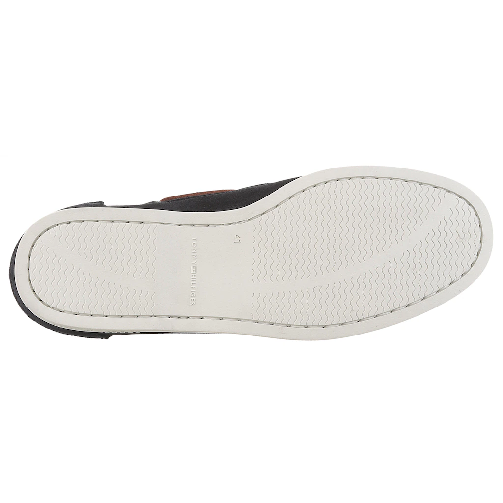 Tommy Hilfiger Bootsschuh »TH BOAT SHOE CORE SUEDE« Casualschuh Freizeitschuh Schnürer Mit Bänder-Durchzügen Online Bestellen