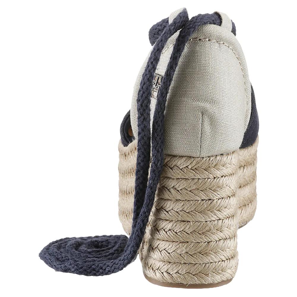 Tommy Hilfiger Espadrille »CLOSED TOE LINEN FLATFORM« Sommerschuh Keilabsatz Mit Schöner Fesselschnürung Online Kaufen