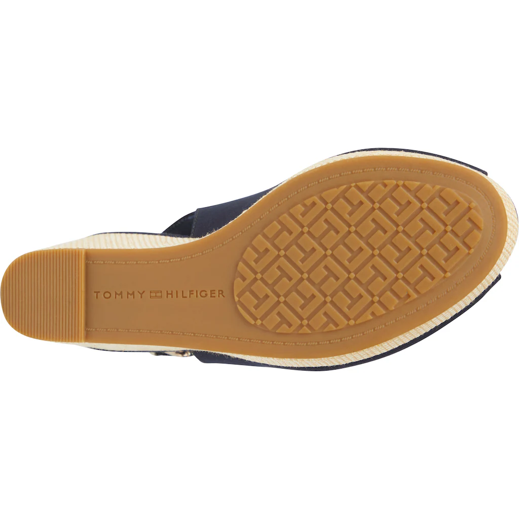 Tommy Hilfiger Keilsandalette »ICONIC ELENA SLING BACK WEDGE« Sommerschuh Sandale Keilabsatz Mit Verstellbarer Schnalle ▷ Für