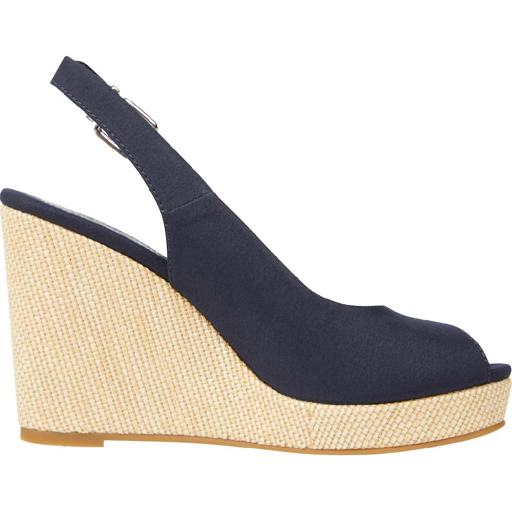 Tommy Hilfiger Keilsandalette »ICONIC ELENA SLING BACK WEDGE« Sommerschuh Sandale Keilabsatz Mit Verstellbarer Schnalle ▷ Für
