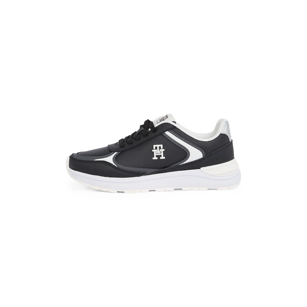 Tommy Hilfiger Keilsneaker »CASUAL FASHION RUNNER LTHR« Freizeitschuh Halbschuh Schnürschuh Mit Kontrastbesatz Online Bestellen