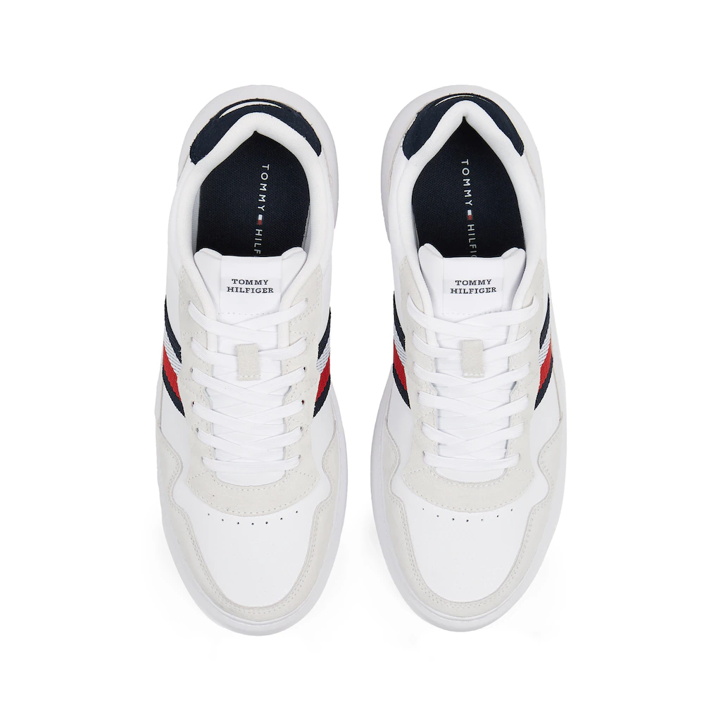 Tommy Hilfiger Keilsneaker »LIGHT CUPSOLE LTH MIX STRIPES« Freizeitschuh Halbschuh Schnürschuh Mit Seitlichen Streifen Bestellen