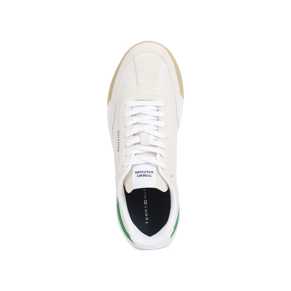 Tommy Hilfiger Keilsneaker »RETRO RUNNER SEASONAL« Freizeitschuh Halbschuh Schnürschuh Kontrastbesatz An Der Ferse