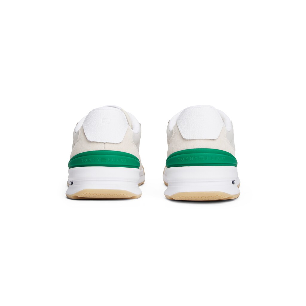 Tommy Hilfiger Keilsneaker »RETRO RUNNER SEASONAL« Freizeitschuh Halbschuh Schnürschuh Kontrastbesatz An Der Ferse