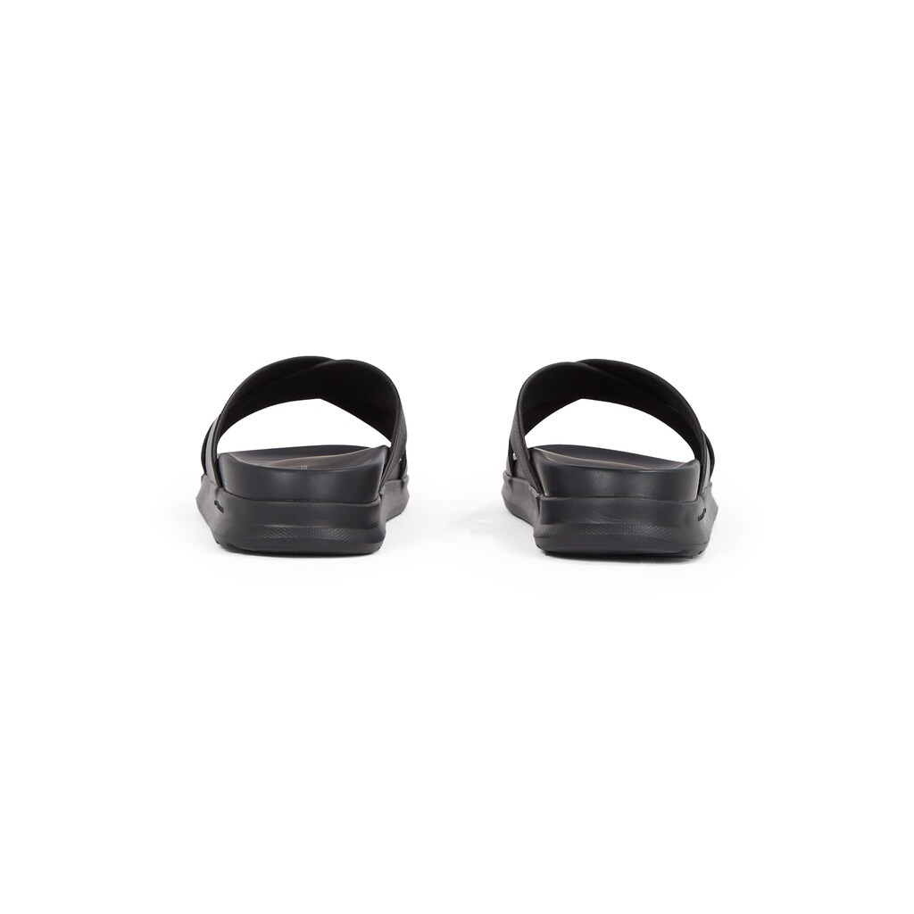Tommy Hilfiger Pantolette »D DENSITY HILFIGER LTH CC SAND« Sommerschuh Schlupfschuh Flats In Schmaler Form