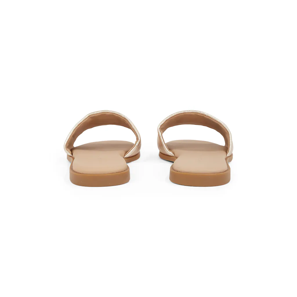 Tommy Hilfiger Pantolette »TH LOGO HW METALLIC LEATHER MULE« Sommerschuh Flats Bequemschuh Mit TH-Schmuckelement