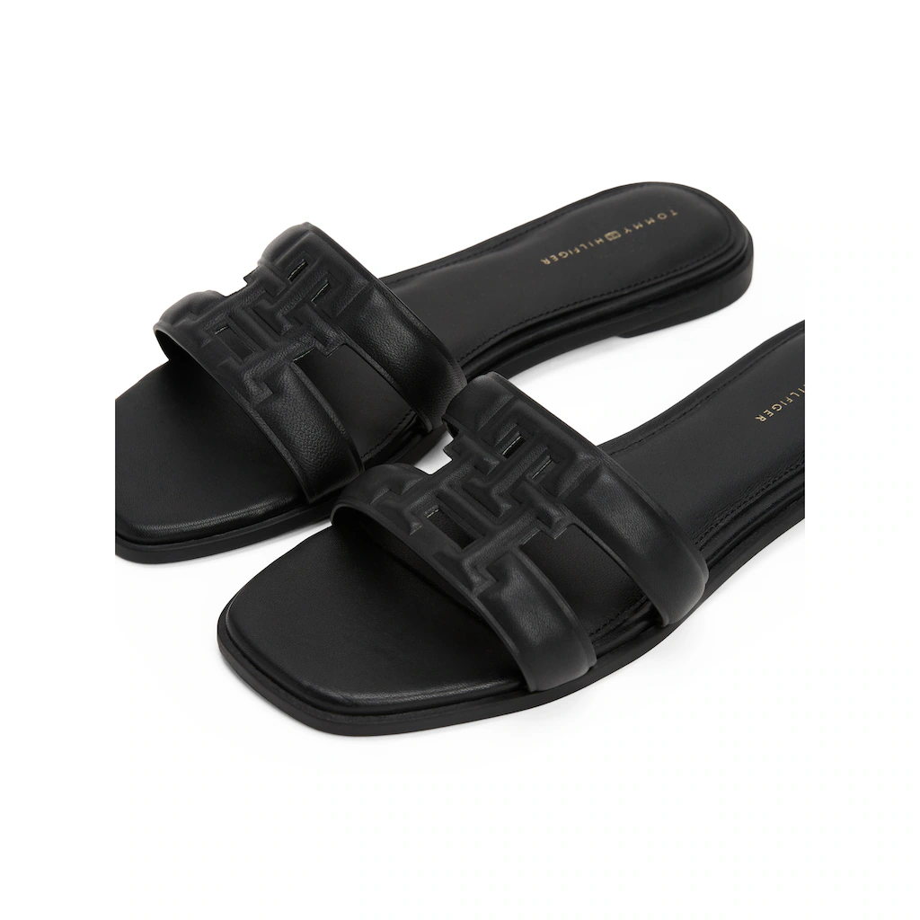 Tommy Hilfiger Pantolette »TH LOGO STRAP MULE« Bequemschuh Sommerschuh Flats Mit TH-Logo