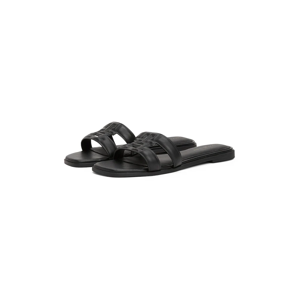 Tommy Hilfiger Pantolette »TH LOGO STRAP MULE« Bequemschuh Sommerschuh Flats mit TH-Logo