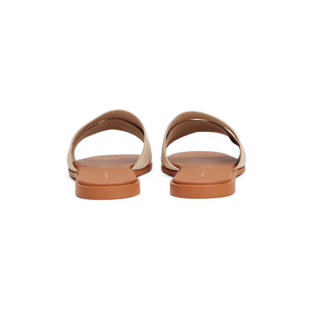 Tommy Hilfiger Pantolette »TOMMY HILFIGER WEBBING MULE« Blockabsatz Sommerschuh Bequemschuh Flats Mit Logoschriftzug