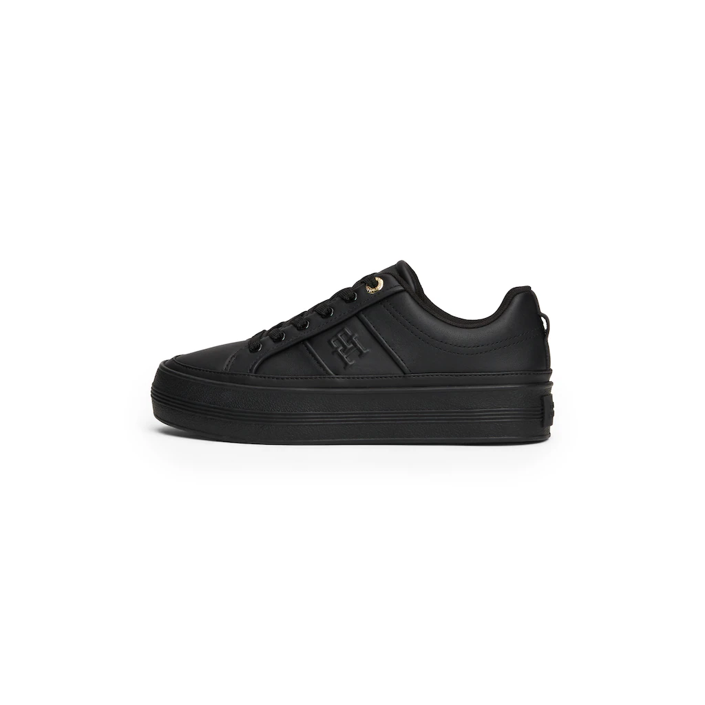 Tommy Hilfiger Plateausneaker »ESSENTIAL VULC SNEAKER MONOGRAM« Freizeitschuh Halbschuh Schnürschuh mit Monogramm online bestellen