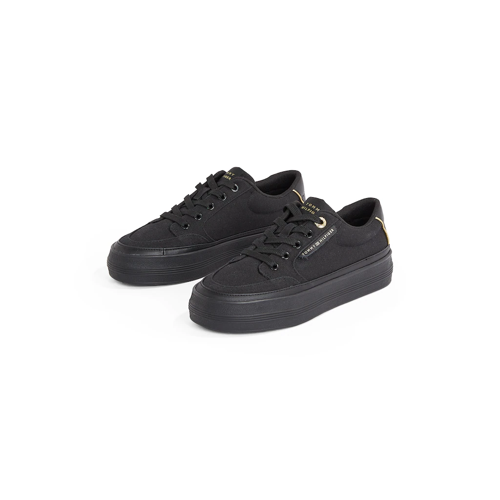 Tommy Hilfiger Plateausneaker »ESSENTIAL VULC TEXTILE SNEAKER« Freizeitschuh Halbschuh Schnürschuh mit goldfarbenen Details online bestellen Tommy Hilfiger Plateausneaker »ESSENTIAL VULC TEXTILE SNEAKER« Freizeitschuh Halbschuh Schnürschuh mit goldfarbenen Details online bestellen