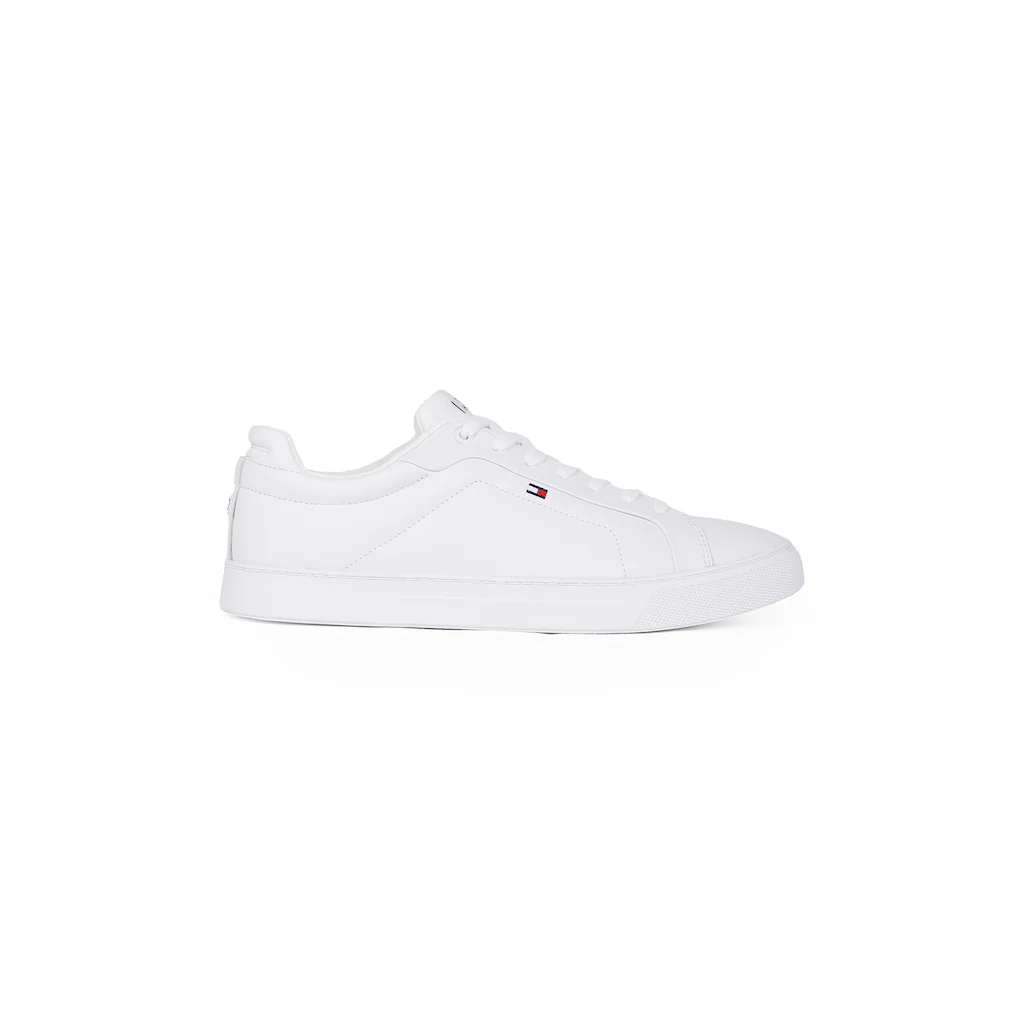 Tommy Hilfiger Plateausneaker »ICON COURT LTH FLAG ESS« Freizeitschuh Halbschuh Schnürschuh Mit Kleiner Logoflagge Online Kaufen