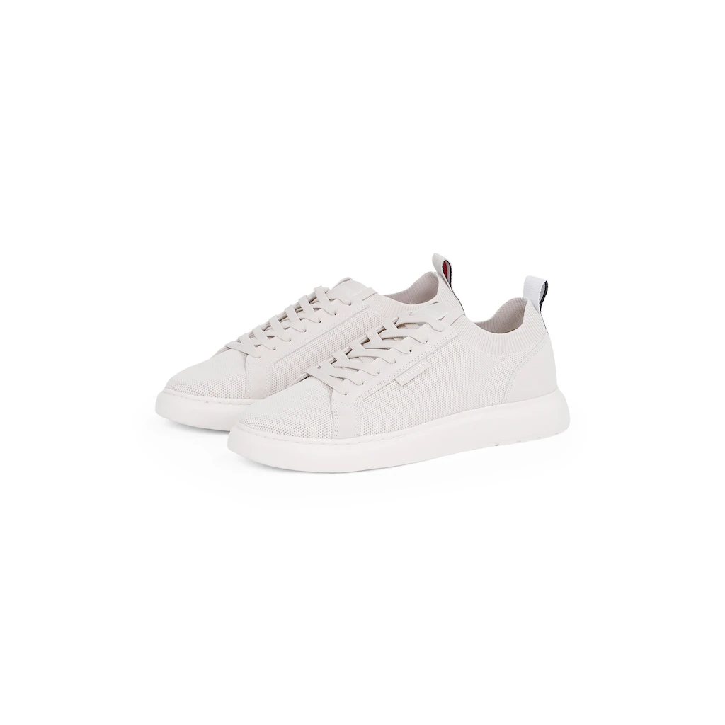 Tommy Hilfiger Plateausneaker »LIGHT CUPSOLE KNIT SEASONAL« Freizeitschuh Halbschuh Schnürschuh mit Logoschriftzug