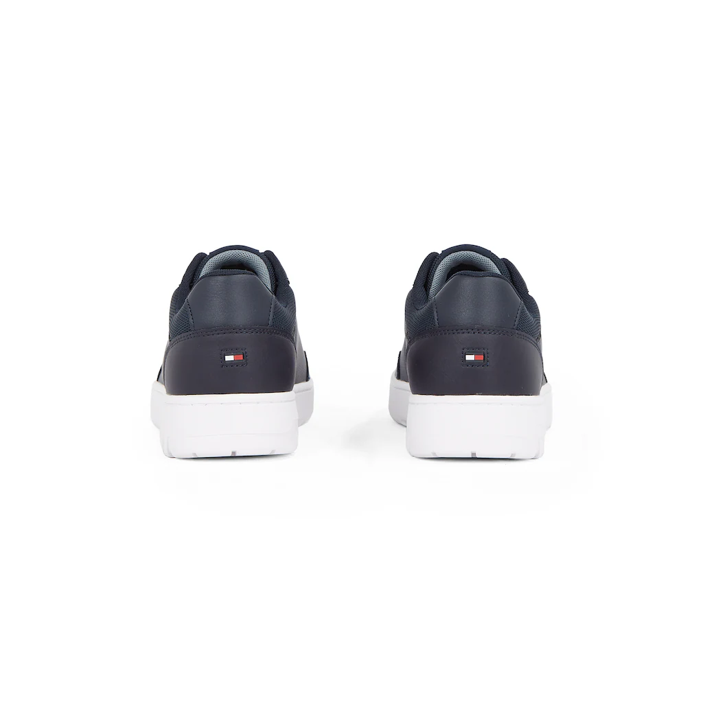 Tommy Hilfiger Plateausneaker »TH BASKET CORE LTH PINPERF« Freizeitschuh Halbschuh Schnürschuh Mit Gepolstertem Schaftrand Bestellen