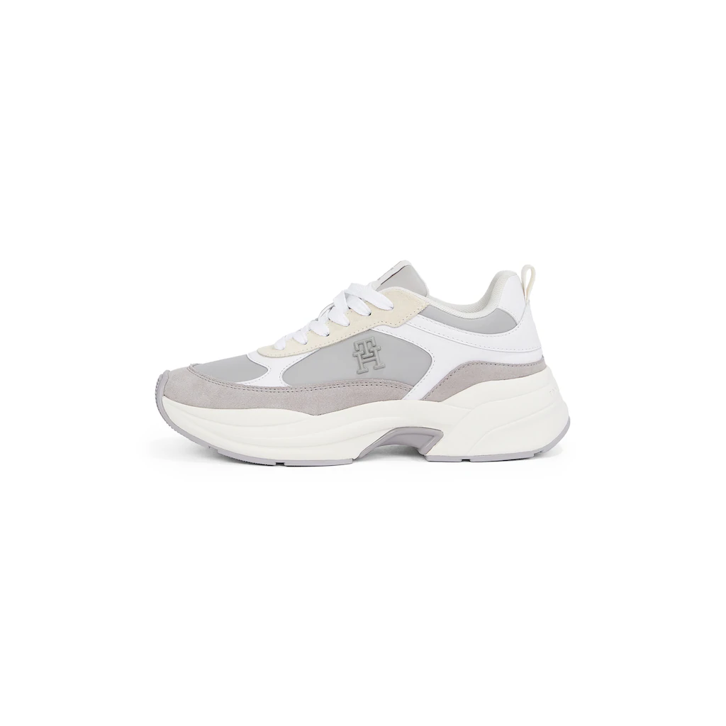 Tommy Hilfiger Plateausneaker »TH CHUNKY FEMININE RUNNER« Freizeitschuh Halbschuh Schnürschuh Mit TH-Logoemblem Online Bestellen