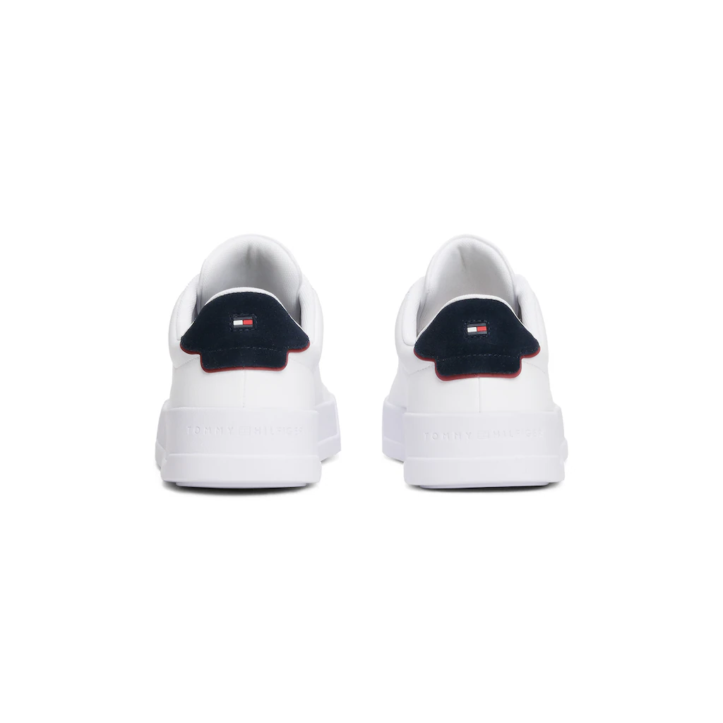 Tommy Hilfiger Plateausneaker »TH COURT LTH DETAIL ESS« Freizeitschuh Halbschuh Schnürschuh Mit Seitlichem Logoschriftzug ▷ Für
