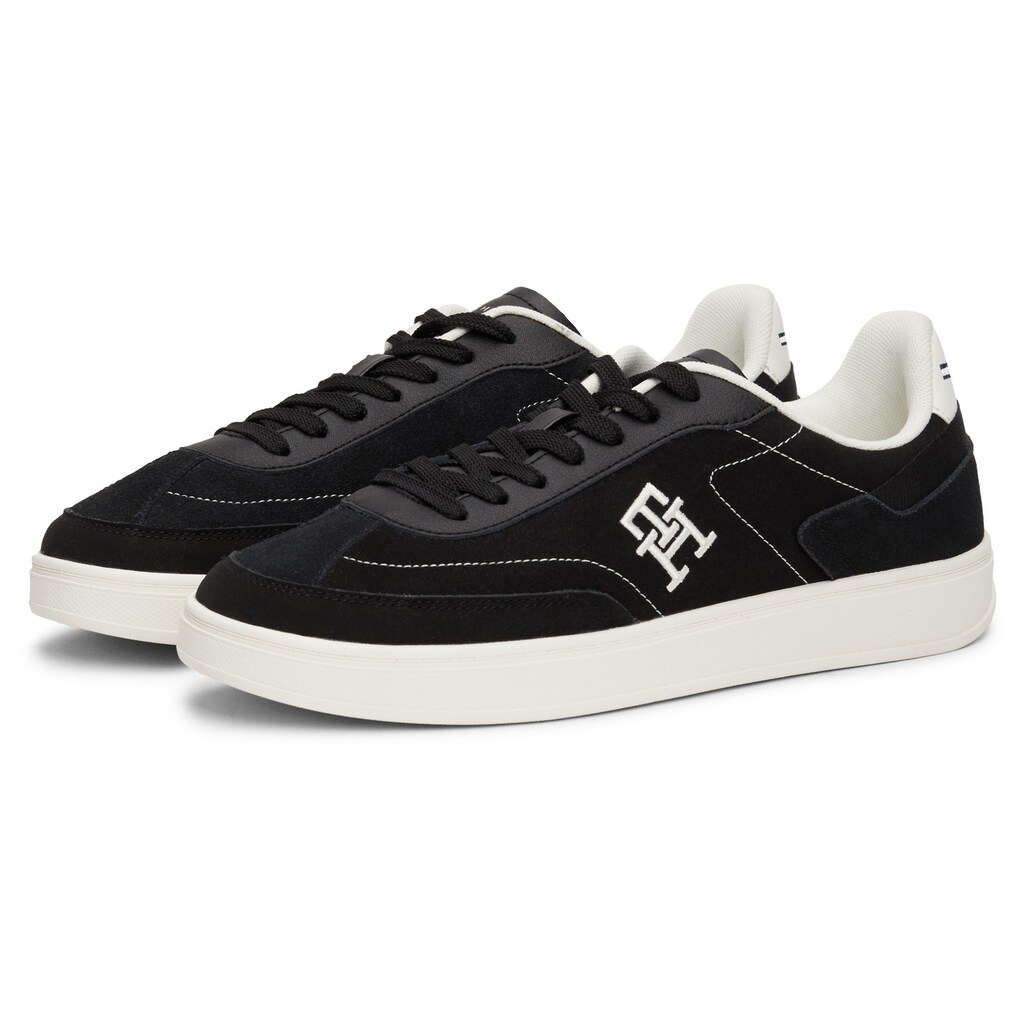 Tommy Hilfiger Plateausneaker »TH HERITAGE COURT SNEAKER SDE« Freizeitschuh Halbschuh Schnürschuh Mit Seitlichem TH-Logo ▷ Für