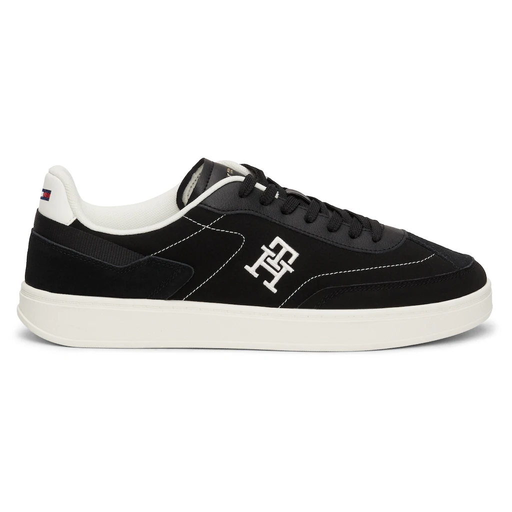 Tommy Hilfiger Plateausneaker »TH HERITAGE COURT SNEAKER SDE« Freizeitschuh Halbschuh Schnürschuh Mit Seitlichem TH-Logo ▷ Für