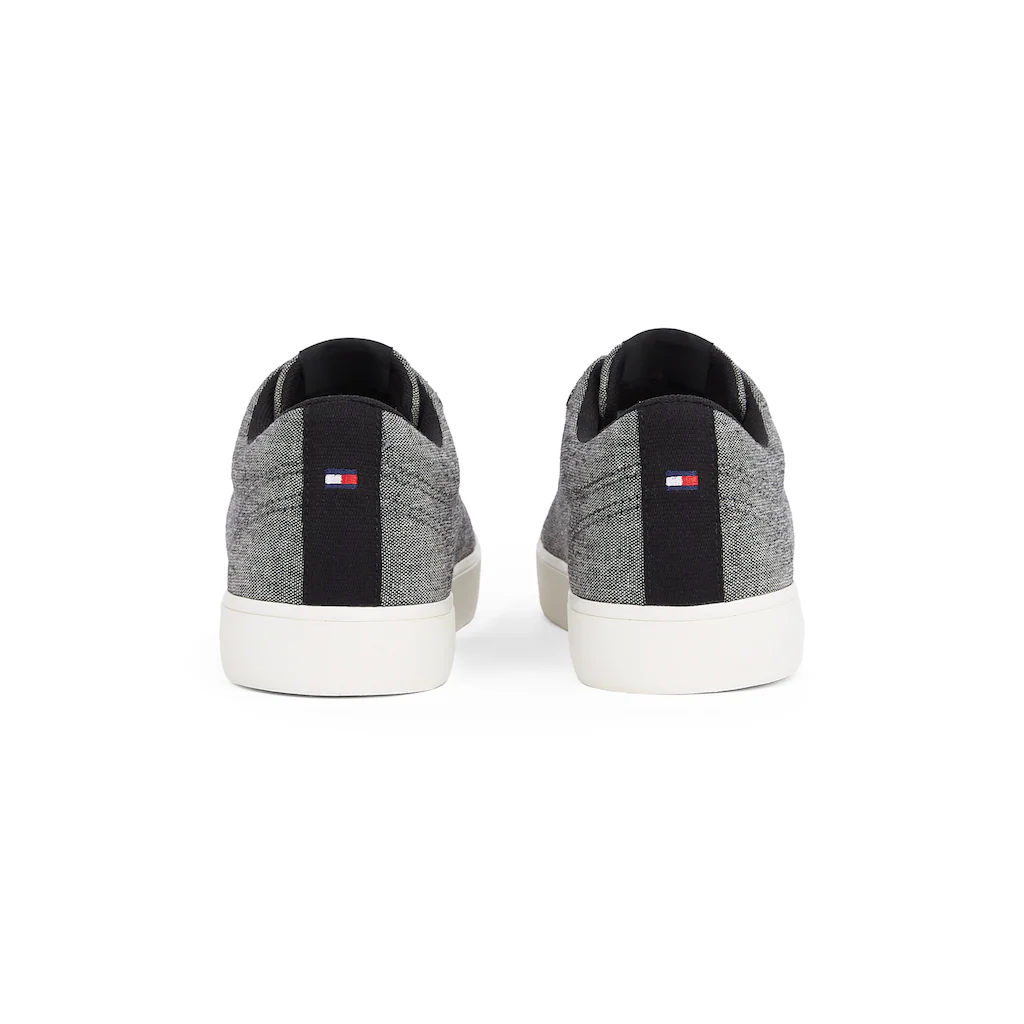 Tommy Hilfiger Plateausneaker »TH HI VULC LOW CORE CHAMBRAY« Freizeitschuh Halbschuh Schnürer In Melierter Optik Bestellen