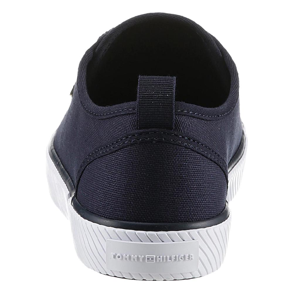 Tommy Hilfiger Plateausneaker »VULC CANVAS SNEAKER« Freizeitschuh Halbschuh Schnürschuh Mit Praktischer Anziehlasche ▷ Für