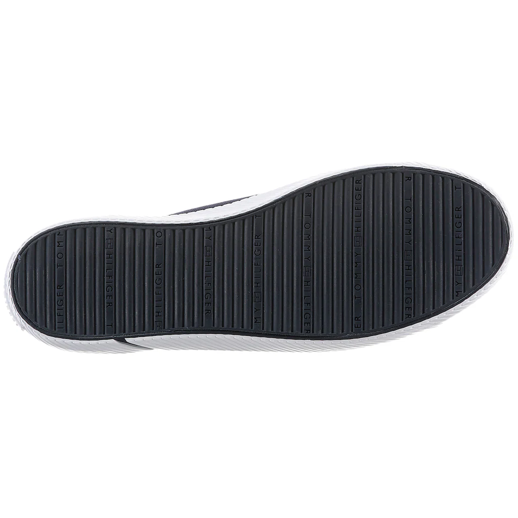 Tommy Hilfiger Plateausneaker »VULC CANVAS SNEAKER« Freizeitschuh Halbschuh Schnürschuh Mit Praktischer Anziehlasche ▷ Für