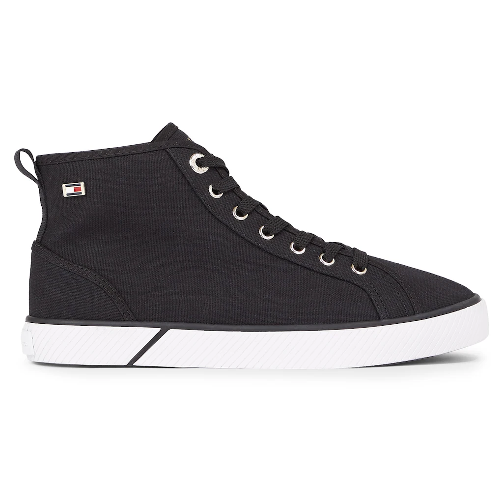 Tommy Hilfiger Plateausneaker »VULC CANVAS SNEAKER HI« Schnürschuh Freizeitschuh High Top-Sneaker Mit Logo-Emblem Bestellen