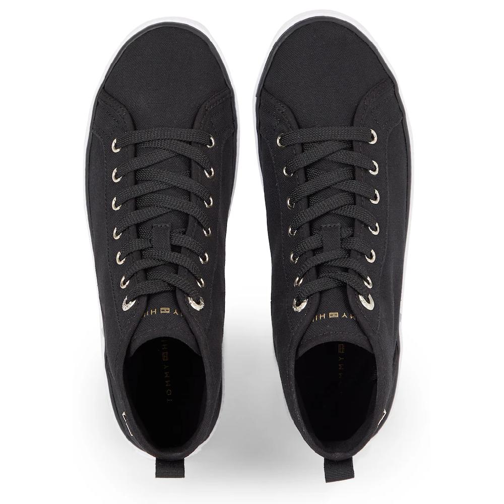 Tommy Hilfiger Plateausneaker »VULC CANVAS SNEAKER HI« Schnürschuh Freizeitschuh High Top-Sneaker Mit Logo-Emblem Bestellen