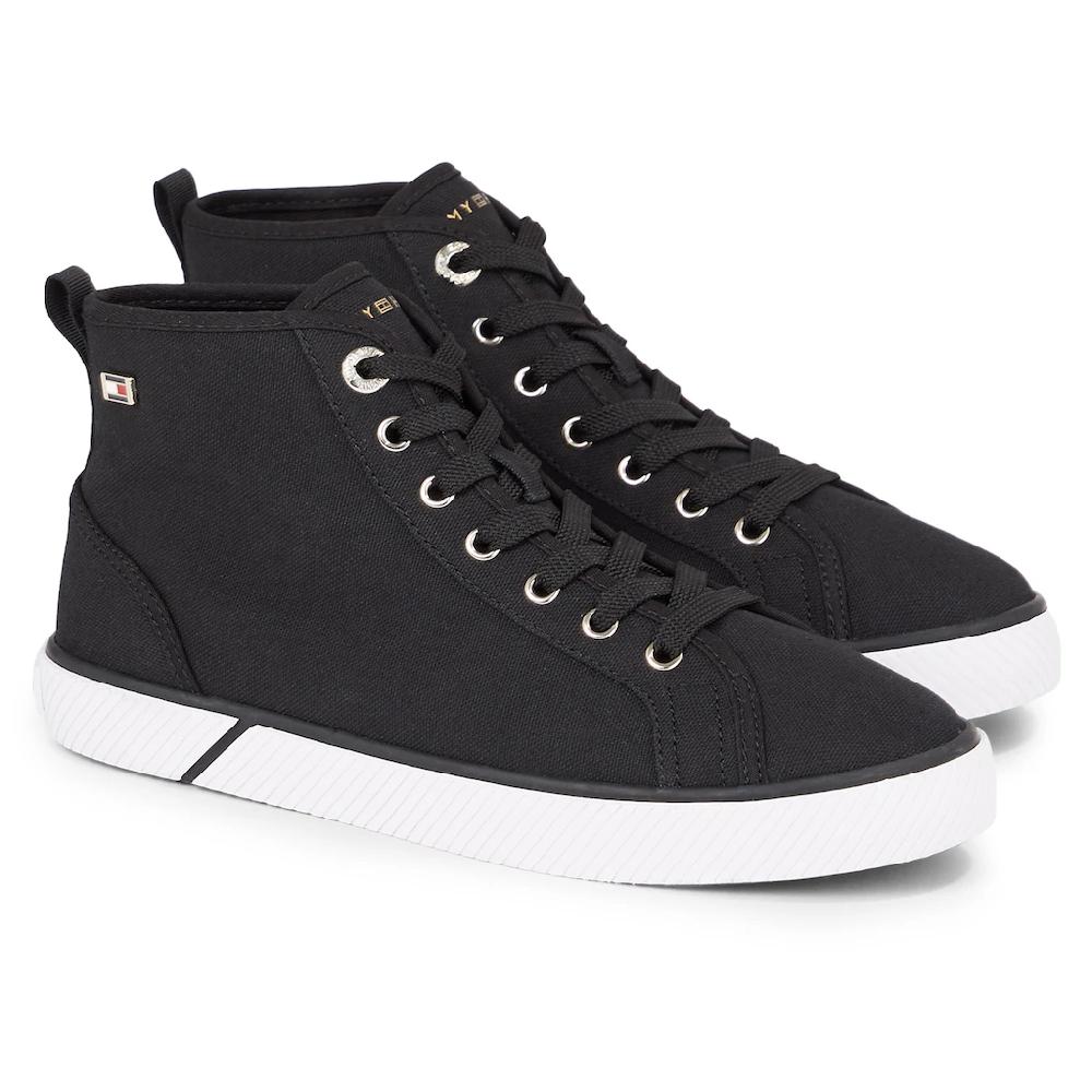 Tommy Hilfiger Plateausneaker »VULC CANVAS SNEAKER HI« Schnürschuh Freizeitschuh High Top-Sneaker mit Logo-Emblem bestellen
