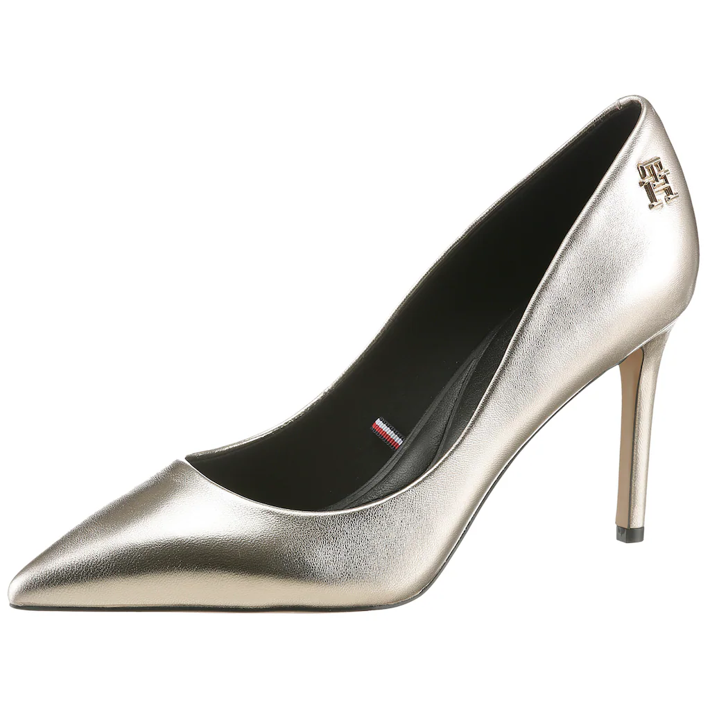 Tommy Hilfiger Pumps »PARTY POINTED METALLIC PUMP« Stilettoabsatz Abendschuh Hochzeitsschuh mit TH-Monogramm ▷ für