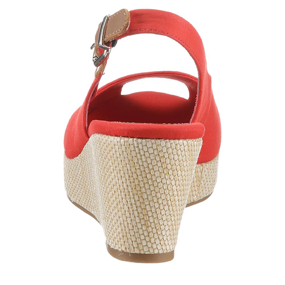 Tommy Hilfiger Sandalette »ICONIC ELBA SLING BACK WEDGE« Sommerschuh Sandale Keilabsatz Mit Jutebesatz