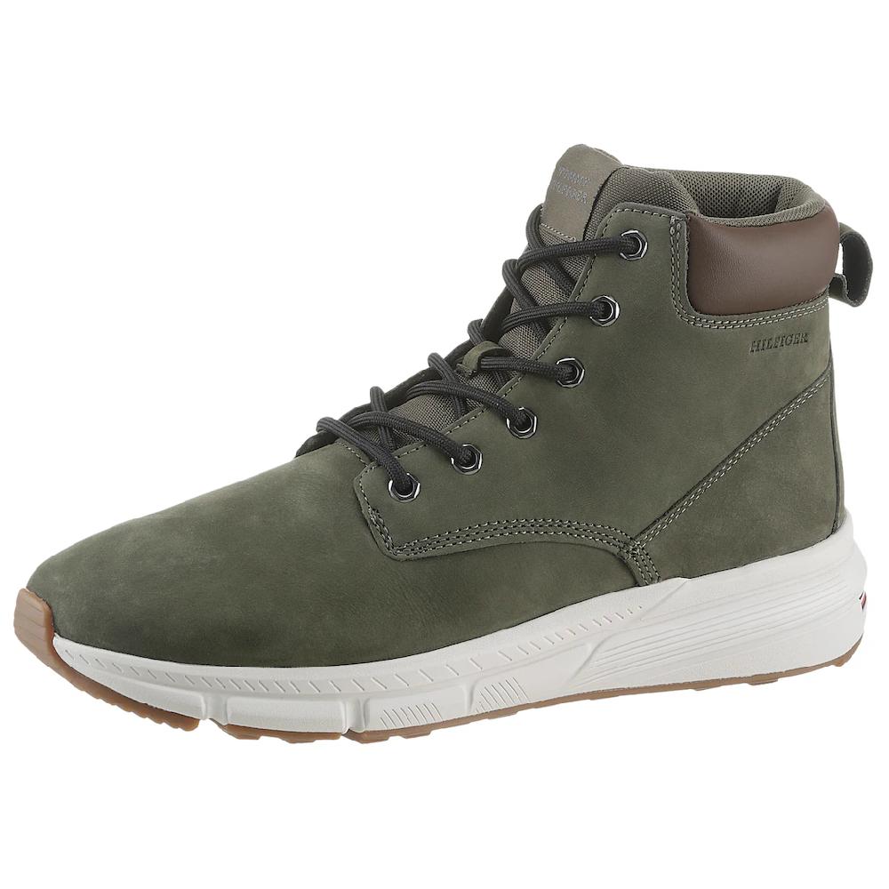 Tommy Hilfiger Schnürboots »LIGHT HILIFIGER NBK HYBRID BOOT« Freizeitschuh Boots Schnürschuh mit gepolstertem Schaftrand online kaufen