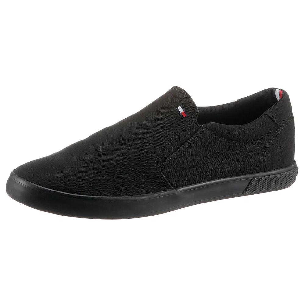 Tommy Hilfiger Slip-On Sneaker »ICONIC SLIP ON SNEAKER« Slipper Freizeitschuh Halbschuh mit seitlichen Stretcheinsätzen ▷ für