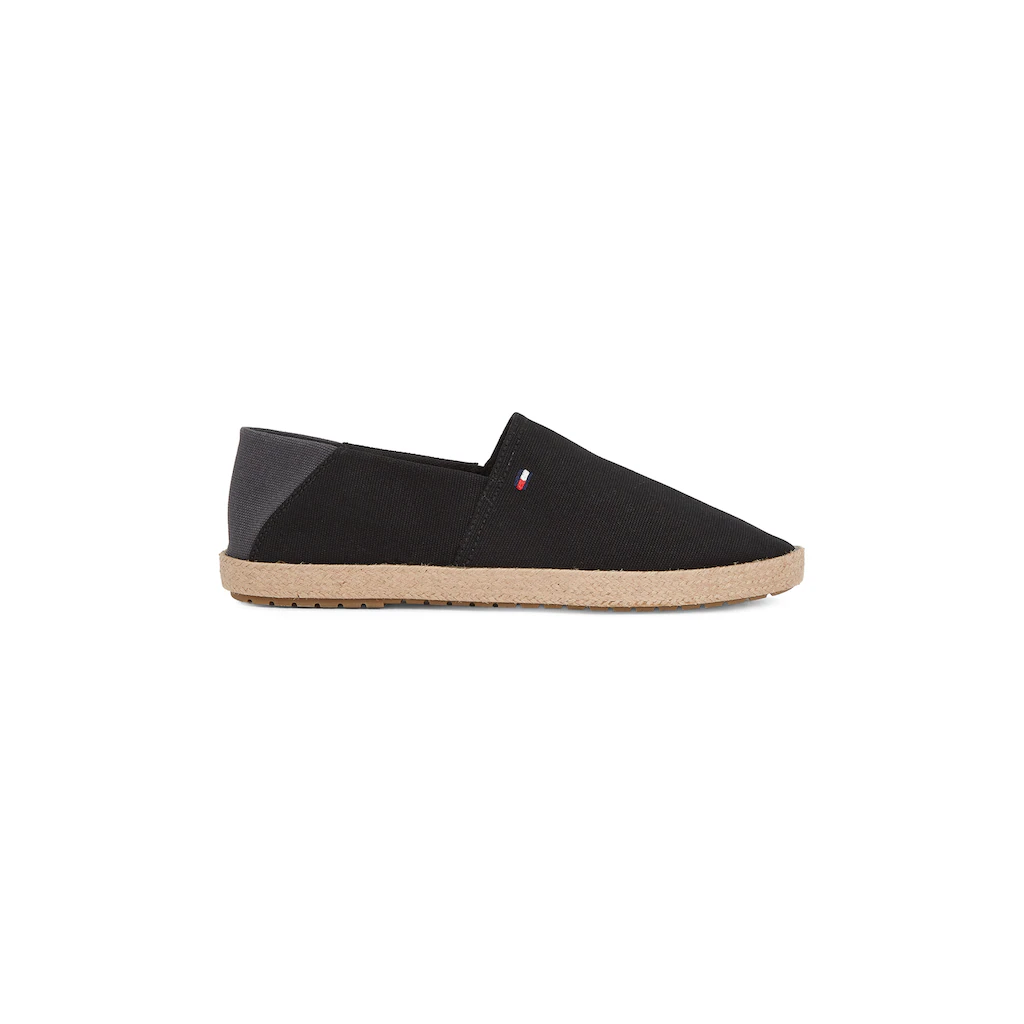 Tommy Hilfiger Slipper »HILFIGER ESPADRILLE CORE TEXTILE« Schlupfschuh Espadrilles Sommerschuh Kontrastbesatz An Der Ferse Online Bestellen