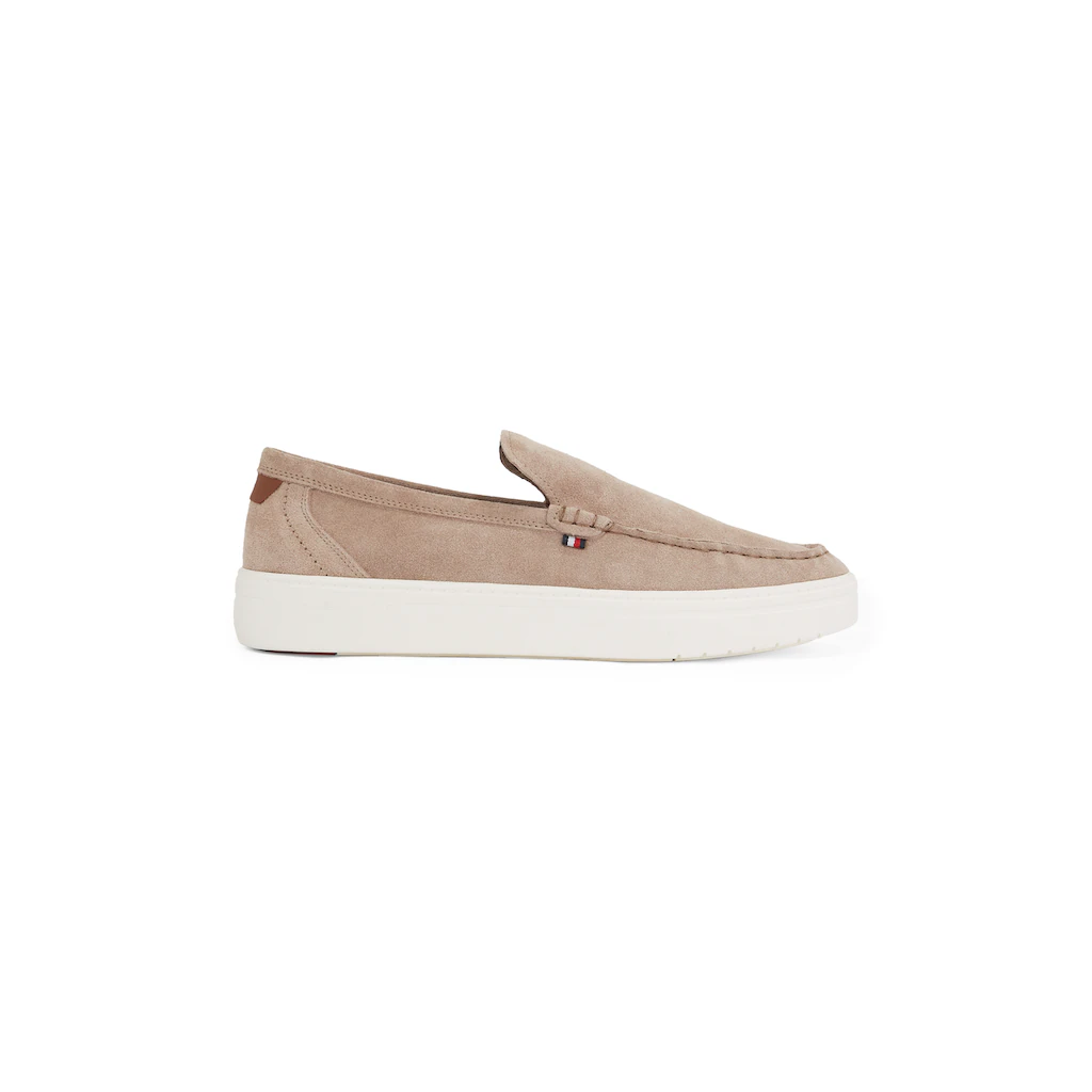 Tommy Hilfiger Slipper »MODERN LIGHT HYBRID SUEDE LOAFER« Plateau Schlupfschuh Freizeitschuh Halbschuh Mit Label Online Bestellen