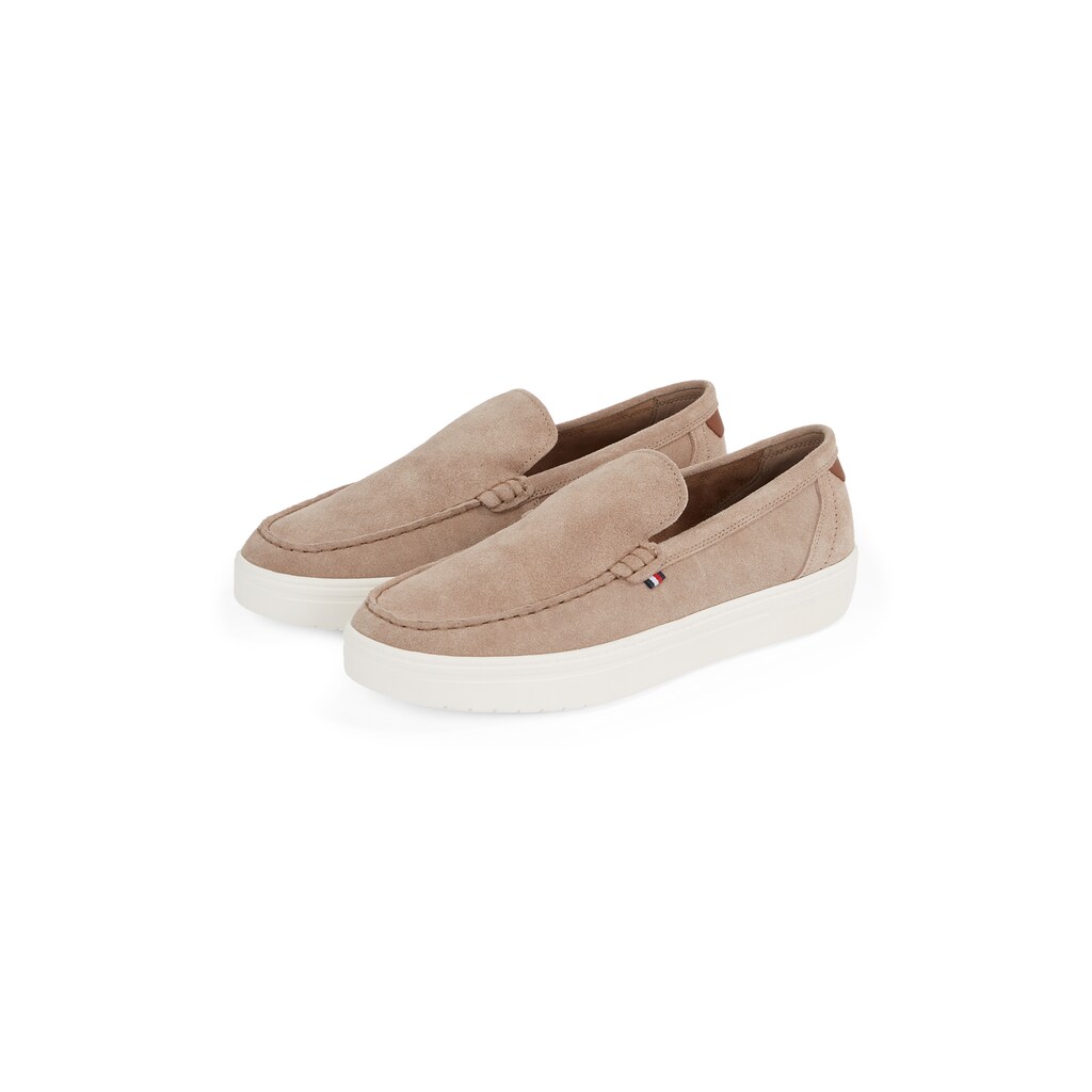 Tommy Hilfiger Slipper »MODERN LIGHT HYBRID SUEDE LOAFER« Plateau Schlupfschuh Freizeitschuh Halbschuh mit Label online bestellen