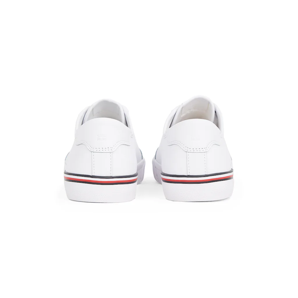 Tommy Hilfiger Sneaker »CORE CORPORATE VULC LEATHER« Freizeitschuh Halbschuh Schnürer Mit Logoschriftzug ▷ Für