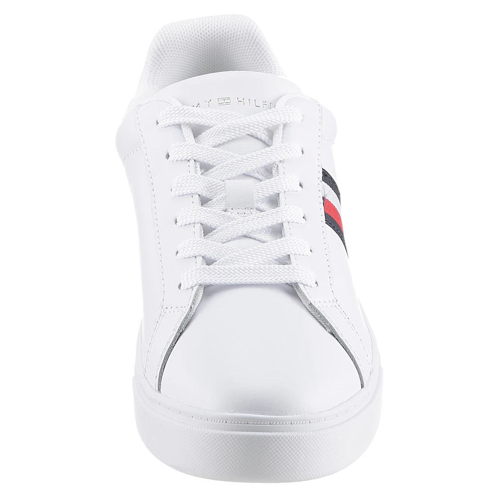 Tommy Hilfiger Sneaker »ESSENTIAL COURT SNEAKER STRIPES« Freizeitschuh Halbschuh Schnürschuh Mit Gepolstertem Schaftrand Online Bestellen