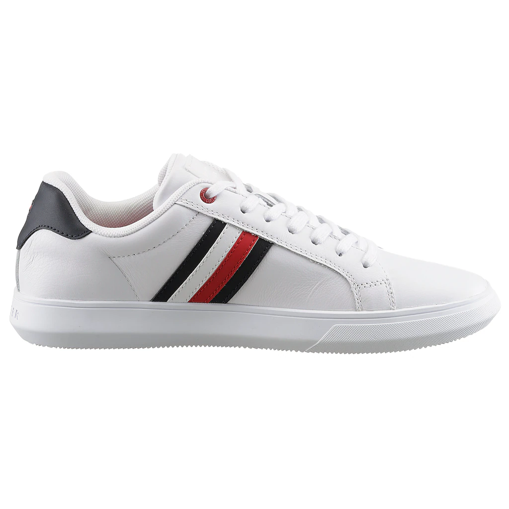 Tommy Hilfiger Sneaker »ESSENTIAL LEATHER CUPSOLE« Mit Typischen Streifen Freizeitschuh Halbschuh Schnürschuh Bestellen