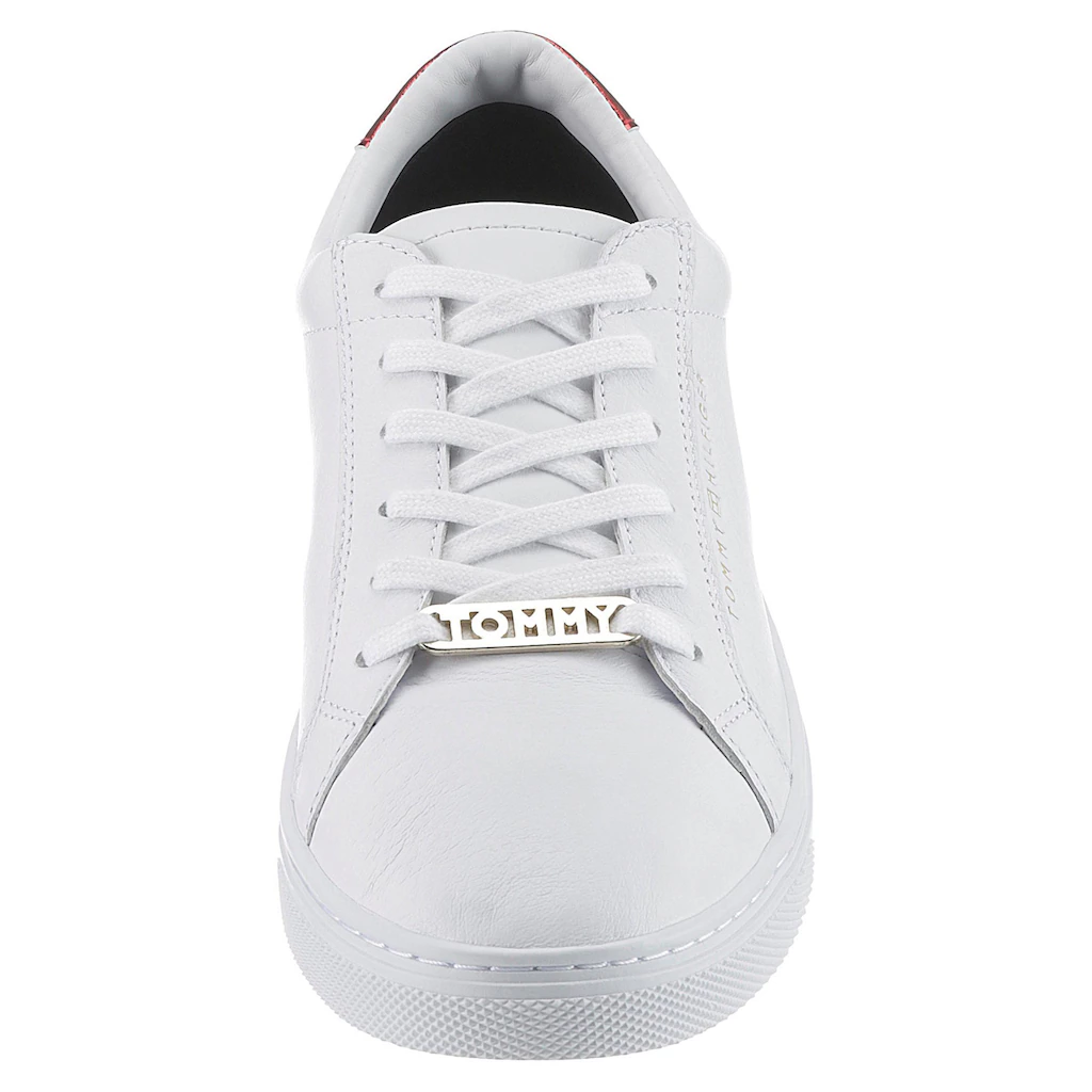 Tommy Hilfiger Sneaker »ESSENTIAL SNEAKER« Tommy Hilfiger Schriftzug Außen Freizeitschuh Halbschuh Schnürschuh ▷ Für