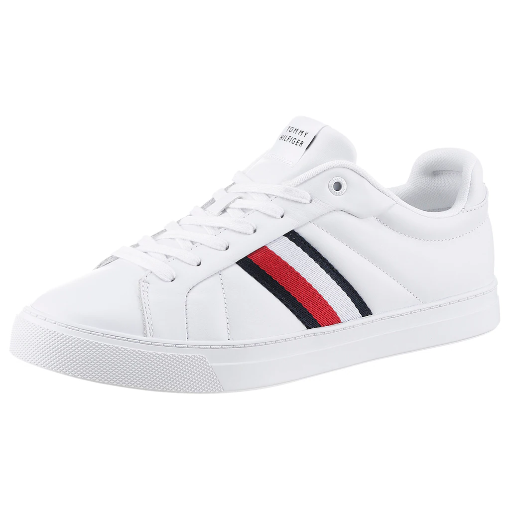 Tommy Hilfiger Sneaker »ICON COURT LTH STRIPES« Schnürschuh Freizeitschuh Halbschuh mit gepolstertem Schaftrand online bestellen