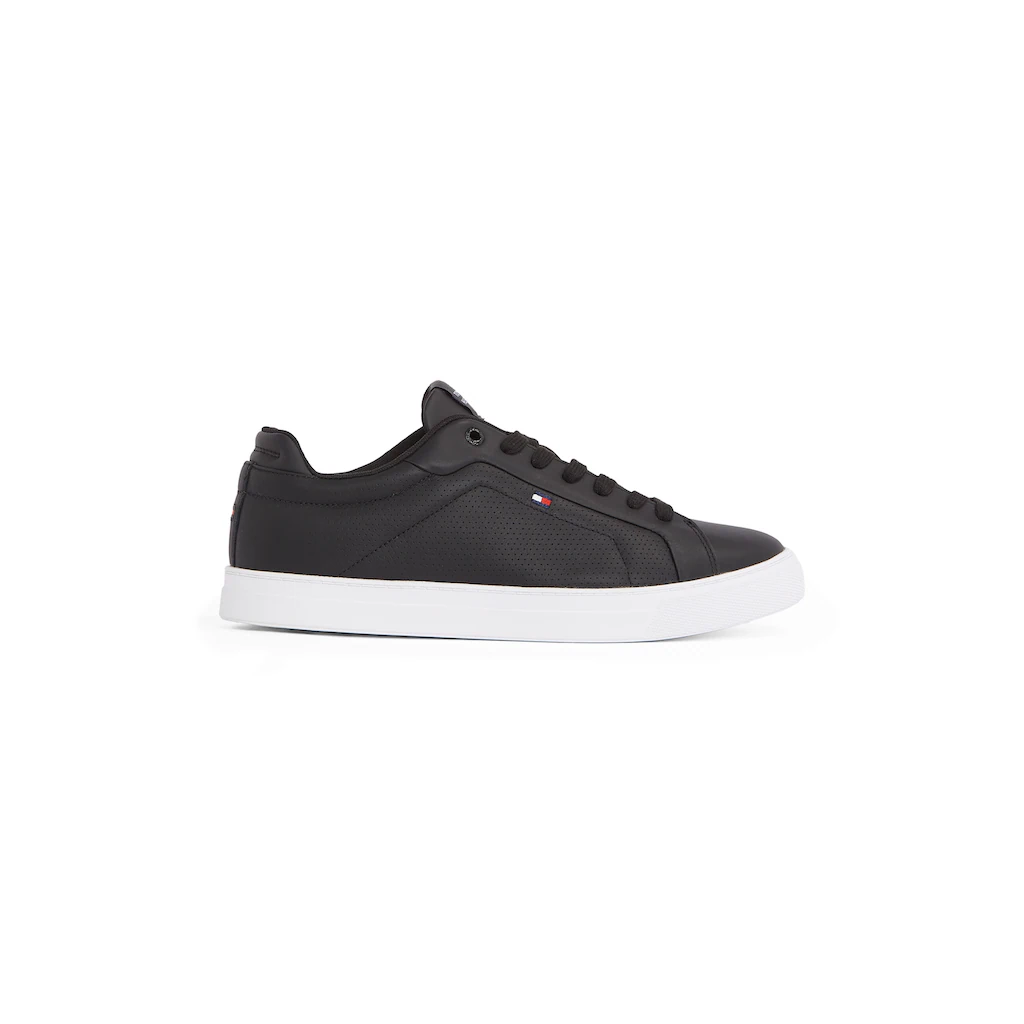 Tommy Hilfiger Sneaker »ICON COURT PINPERF LTH« Freizeitschuh Halbschuh Schnürer Mit Weich Gepolstertem Schaftrand Online Bestellen