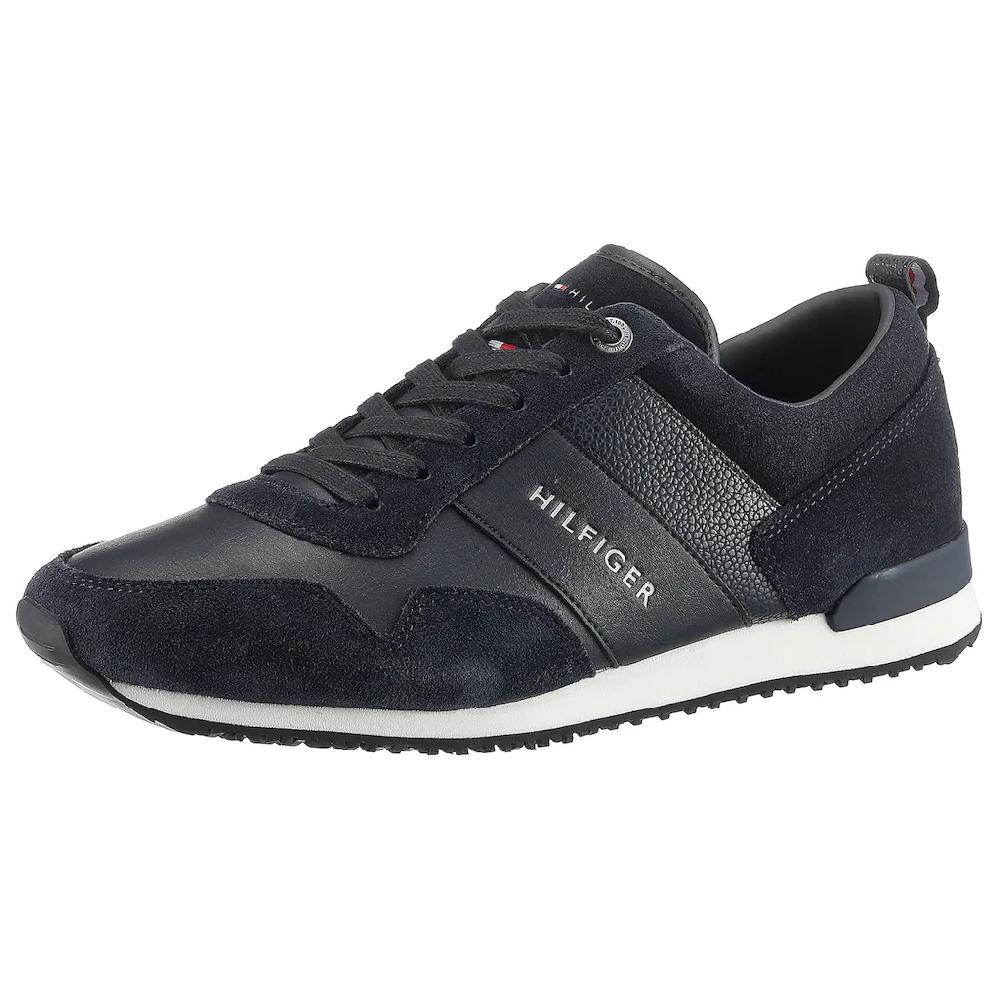 Tommy Hilfiger Sneaker »ICONIC LEATHER SUEDE MIX RUNNER« im Materialmix Freizeitschuh Halbschuh Schnürschuh bestellen