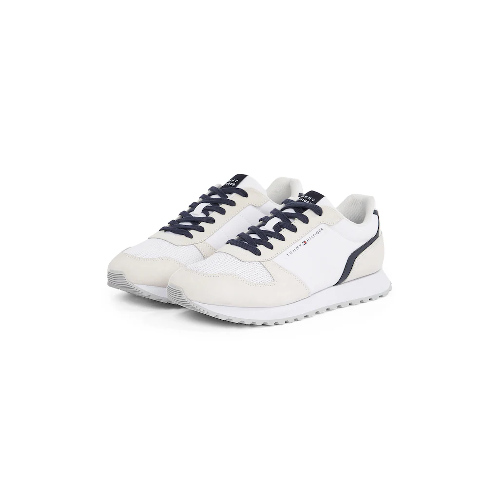 Tommy Hilfiger Sneaker »NEW RUNNER EVA MIX FLAG« Freizeitschuh Halbschuh Schnürschuh mit gepolstertem Schaftrand ▷ für