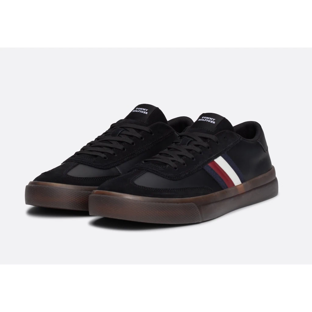 Tommy Hilfiger Sneaker »TH CUPSET TERRACE« Freizeitschuh Halbschuh Schnürschuh Mit Seitlichen Streifen ▷ Für