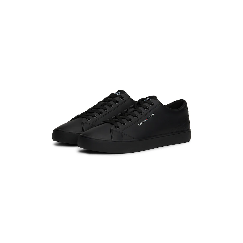 Tommy Hilfiger Sneaker »TH HI VULC CORE LOW LEATHER ESS« Freizeitschuh Halbschuh Schnürschuh Mit Ziernähten An Der Ferse Bestellen