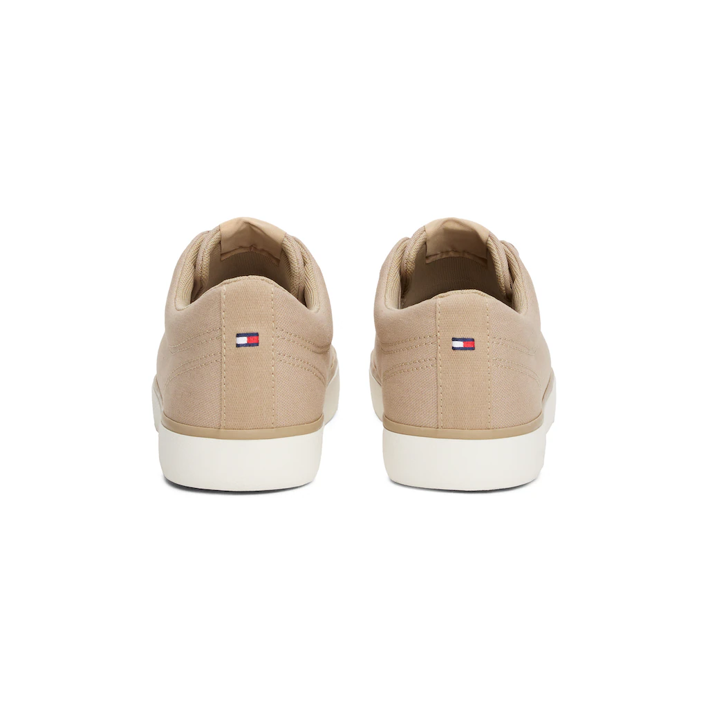 Tommy Hilfiger Sneaker »TH HI VULC LOW CORE CANVAS« Freizeitschuh Halbschuh Schnürer Mit Weich Gepolstertem Schaftrand
