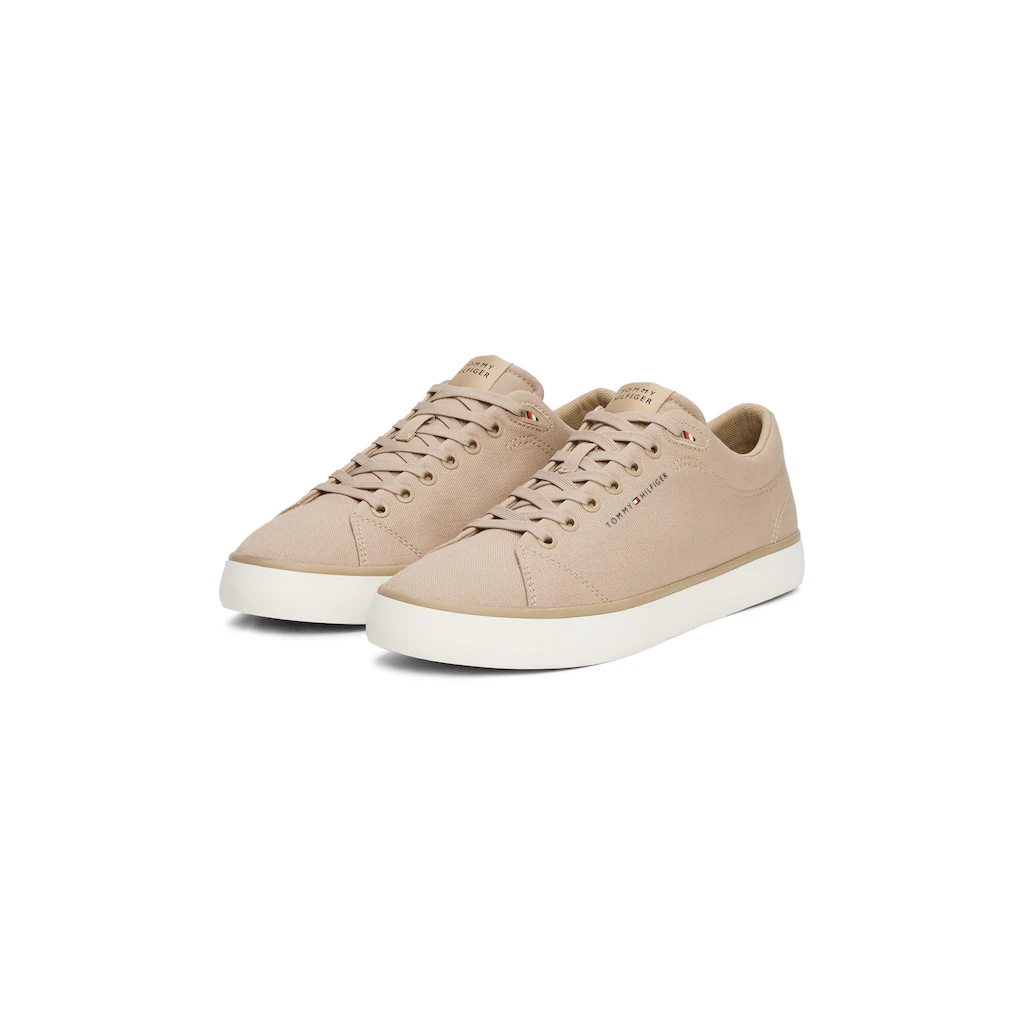 Tommy Hilfiger Sneaker »TH HI VULC LOW CORE CANVAS« Freizeitschuh Halbschuh Schnürer mit weich gepolstertem Schaftrand