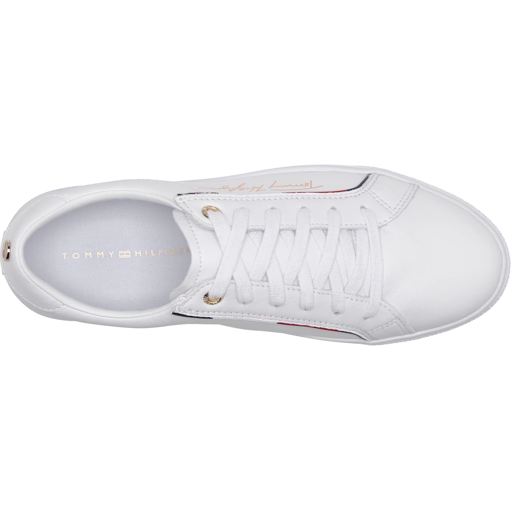 Tommy Hilfiger Sneaker »TOMMY HIFLIGER SIGNATURE SNEAKER« Mit Bunter Paspellierung Freizeitschuh Halbschuh Schnürschuh Auf Rechnung Online Kaufen